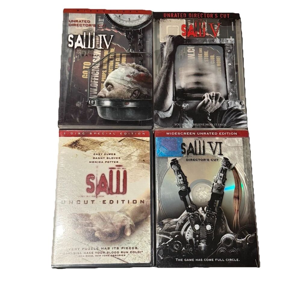 Original Saw Movie (2 Disc Special Uncut Edition) + Saw 4-6 W/slipcover DVD’s